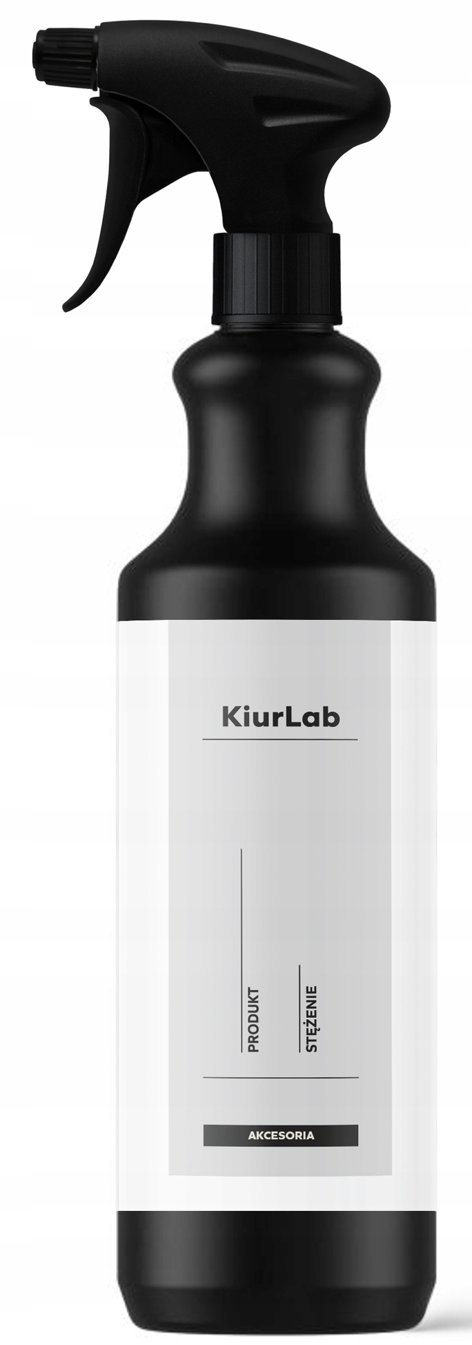 KIURLAB _ PUSTA BUTELKA 1 LITR - HDPE Z PASKIEM WIZYJNYM I TRIGGEREM