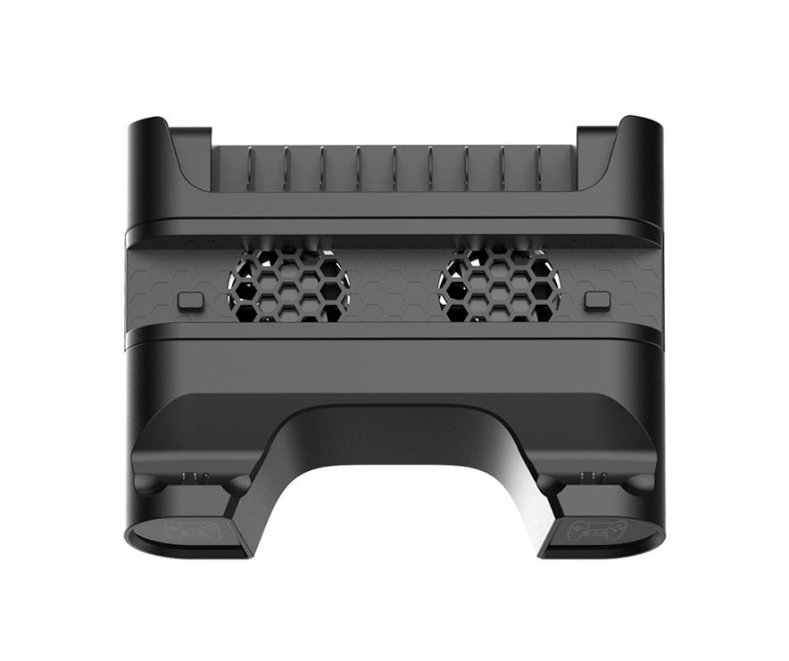 Podstawka chłodząca Dobe do PS4 czarna z ładowarką i stojakiem na gry