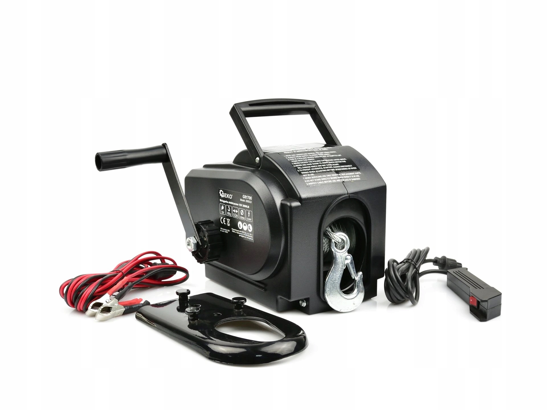 Prenosný elektrický navijak 12V 2000LB G81706