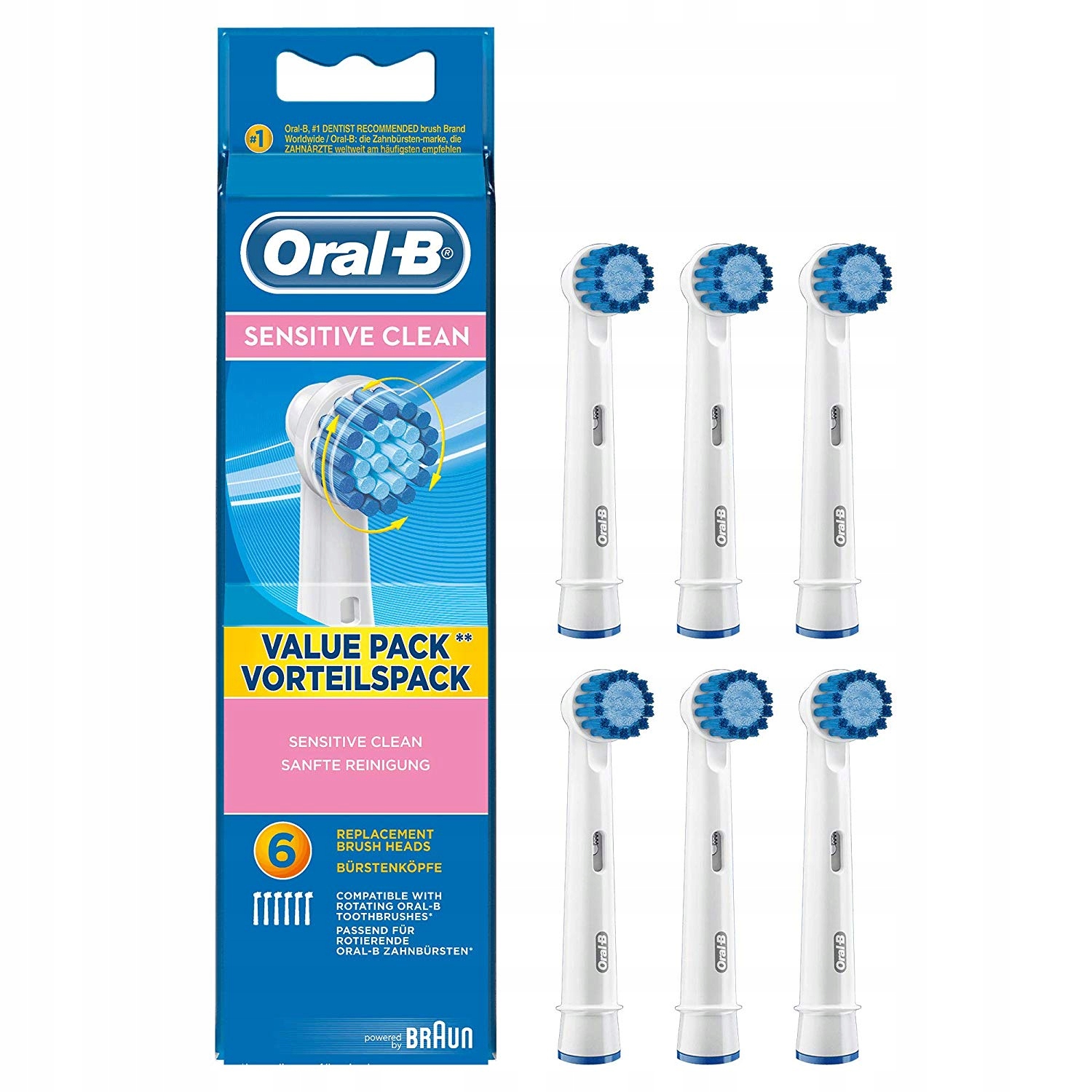 Braun Oral B Sensitive EBS17-6 Oryginalne opakowanie 6szt.