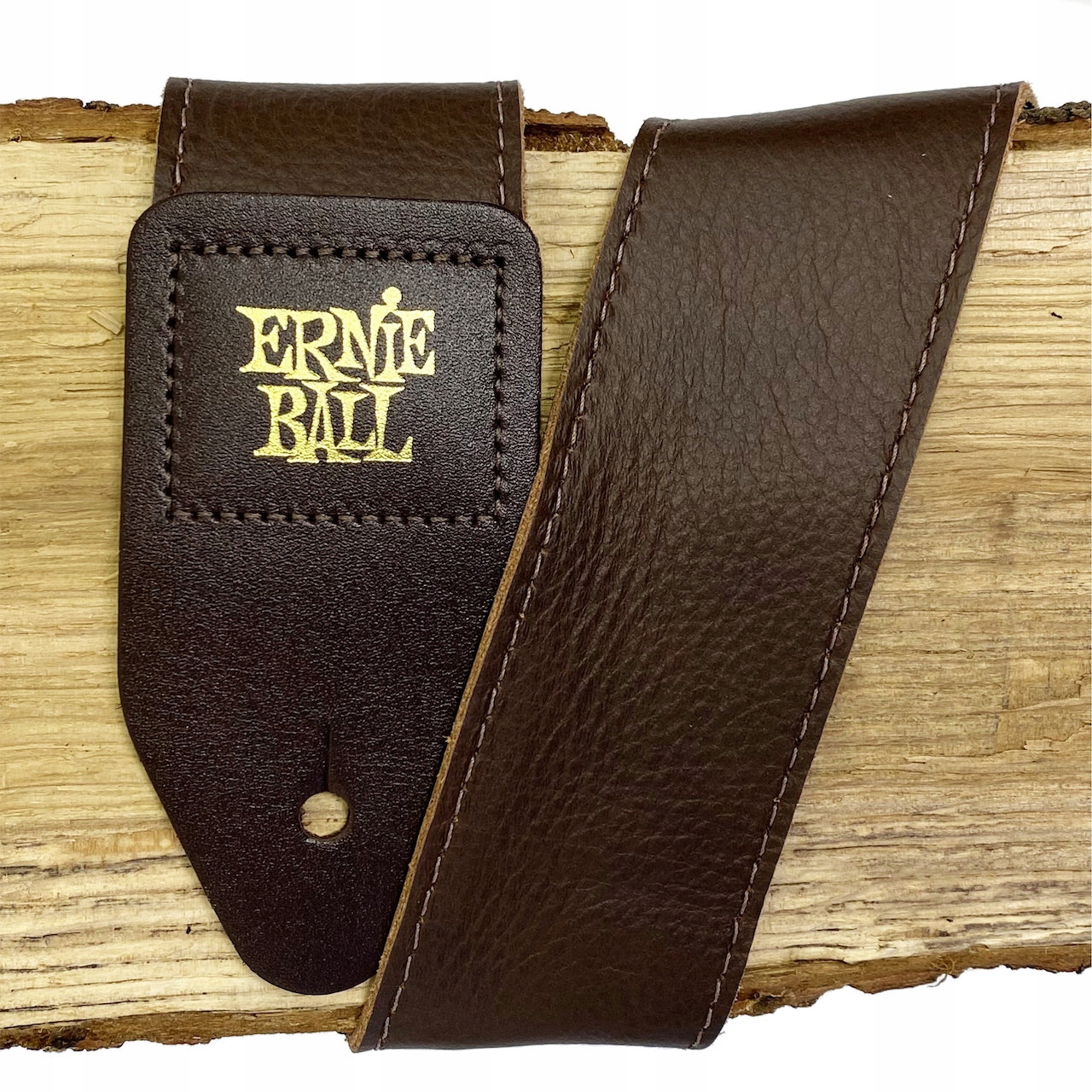 Ernie Ball Italian Leather Brown kožený řemínek