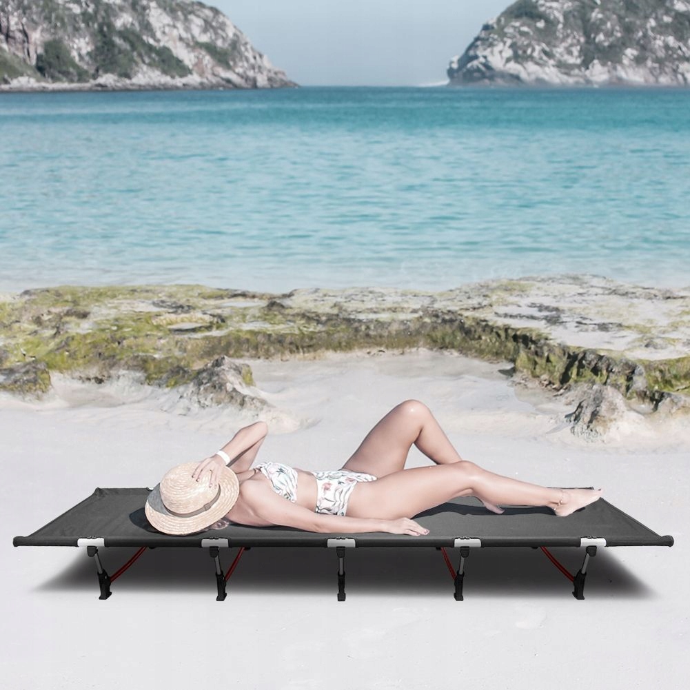 LEKKIE ŁÓŻKO SKŁADANE POLOWE TURYSTYCZNE WODOODPORNY 1 OSOBA MOCNE 150KG Producent inny