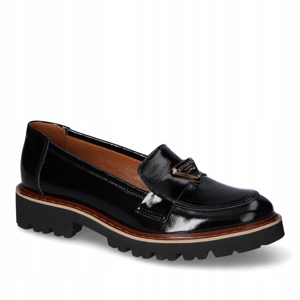 Černé dámské lakované mokasíny Gamis 6067/A128 38