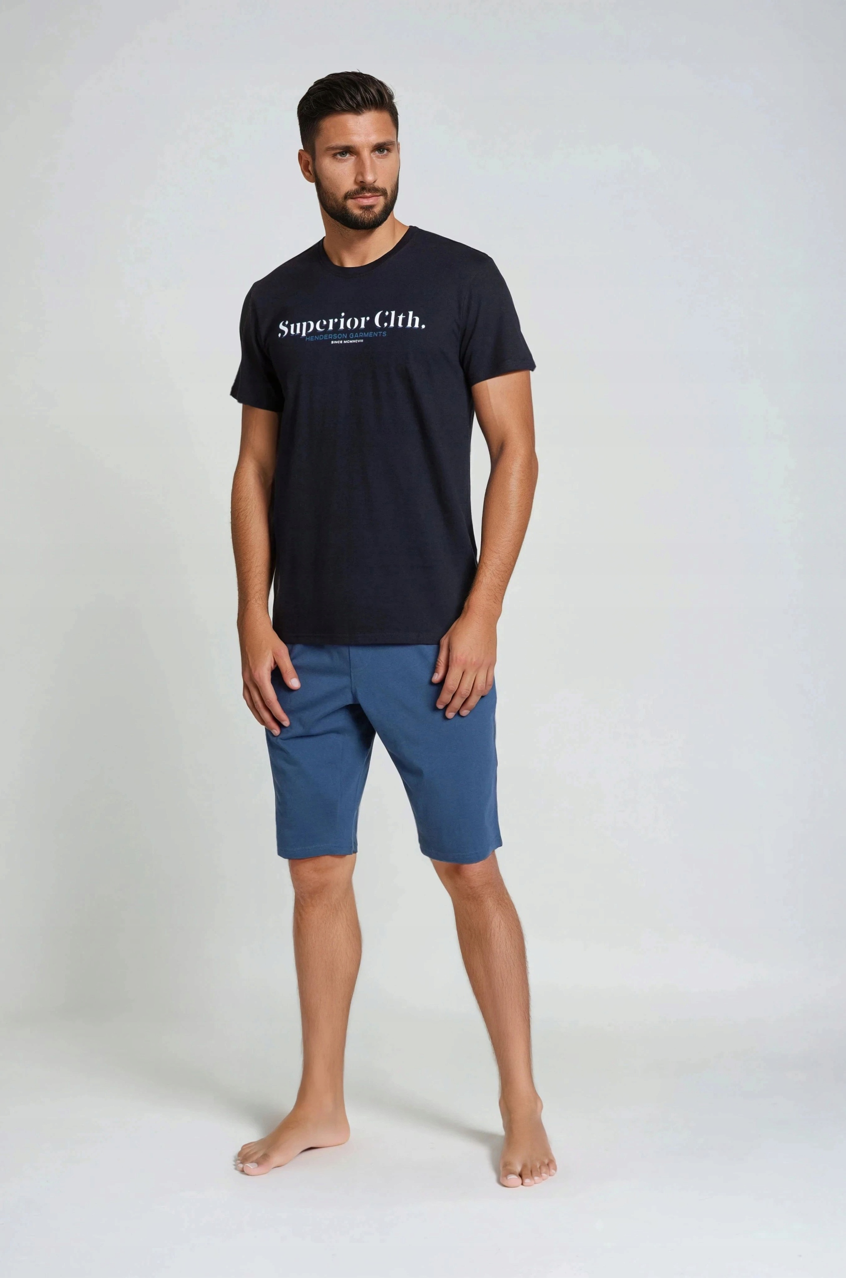 Henderson Pyžamo Zed 38366-99X Černo-grafitové Černo-Grafitové, XL