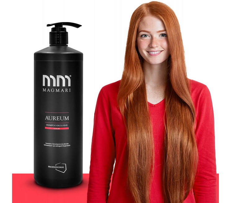 Magmari szampon Aureum 1000 ml regeneracja i nawilżenie , włosy farbowane