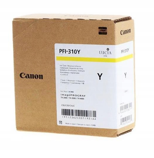Inkoustová barva Canon PFI-310Y PFI310Y Yellow 2362C001 TX-2000 TX-3000 Orig.