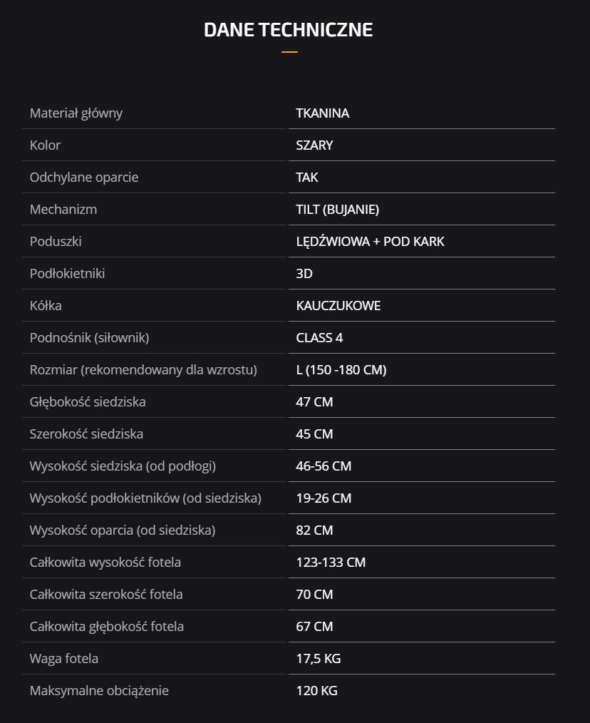 Fotel OBROTOWY biurowy ERGONOMICZNY Delagear G 606 Materiał obicia tkanina