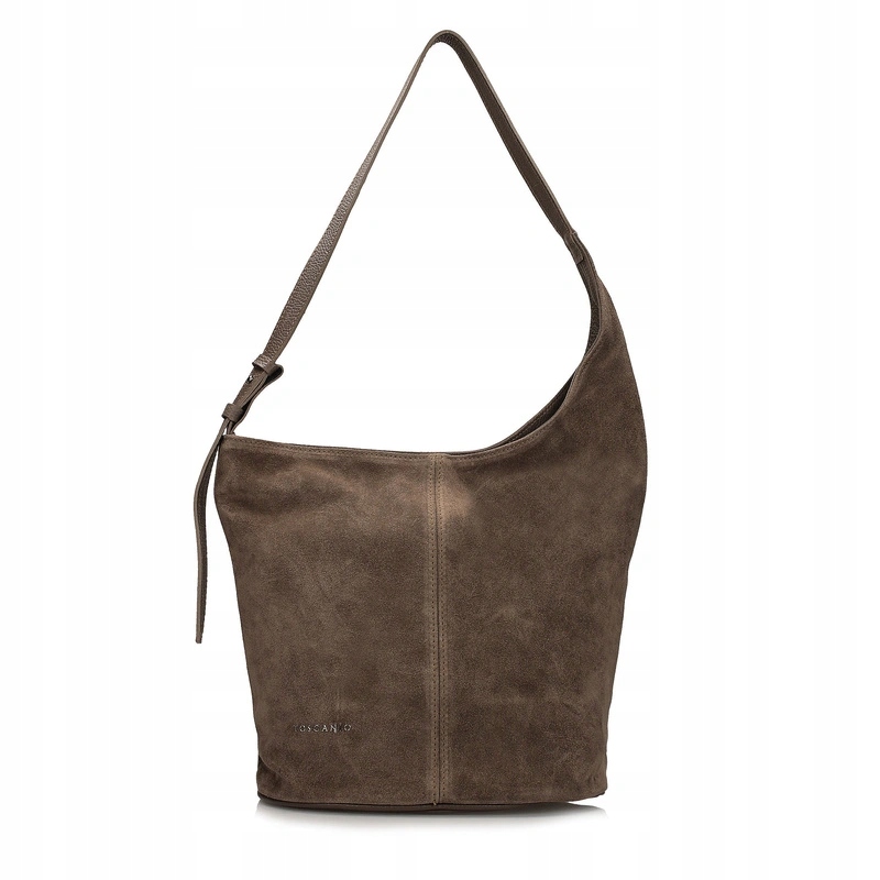 Asymetrická kožená kabelka Toscanio G164 Tmavě Béžová