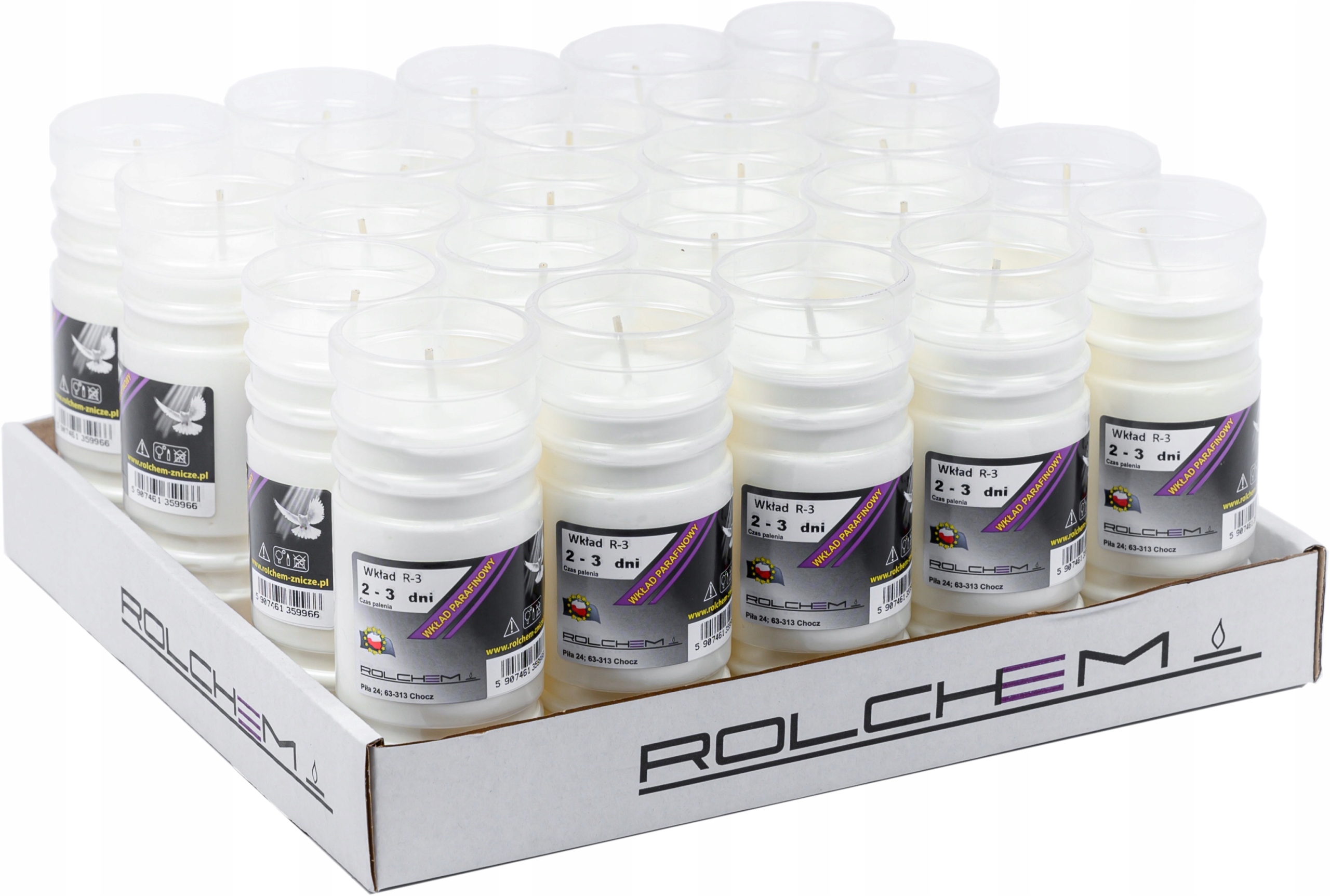 

Wkłady parafinowe Rolchem R3, 24 szt. 3 dni 72h