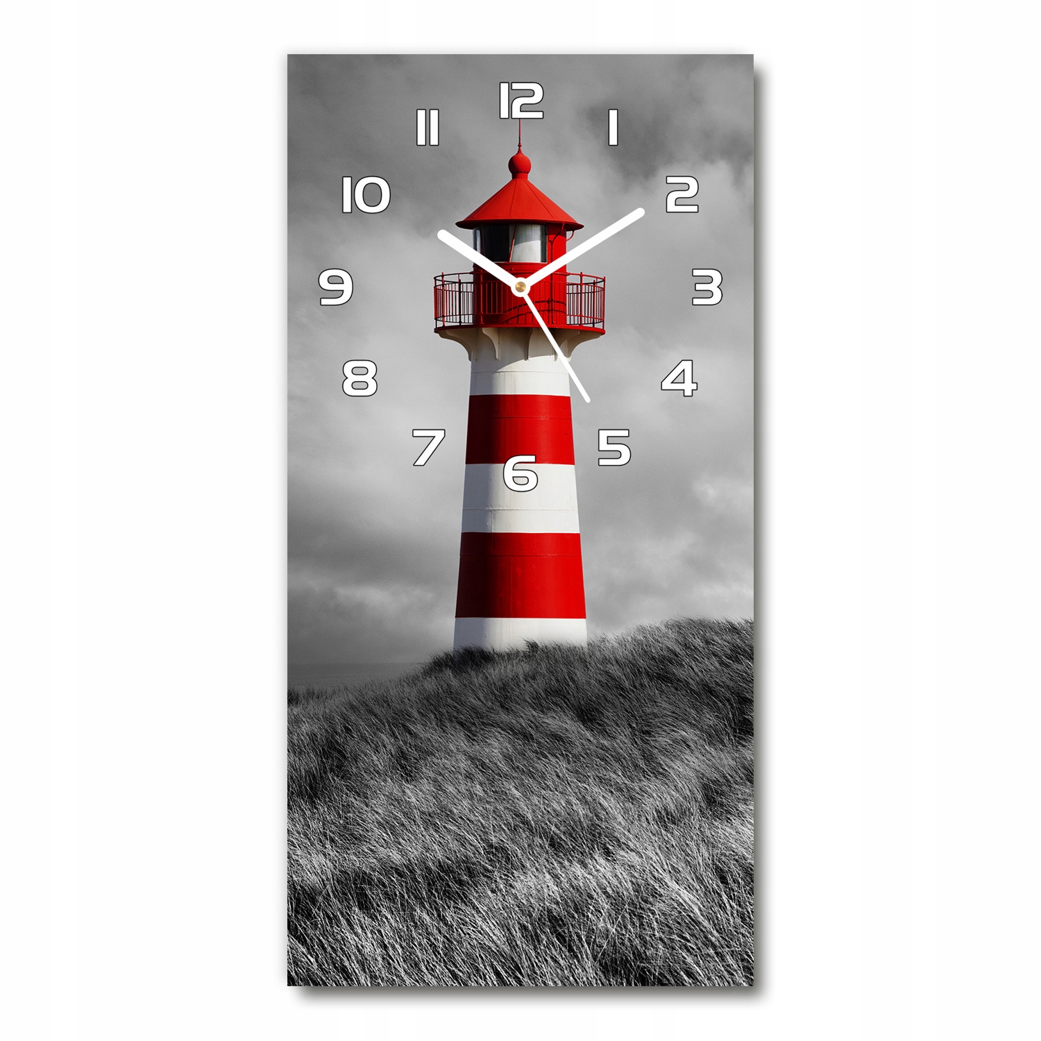 

Zegar ścienny cichy Latarnia morska 30x60 pionowy