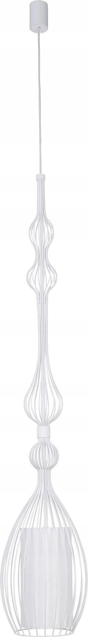 Závesná lampa luster Nowodvorski Abi biela, E27, max 40 W, nastaviteľná