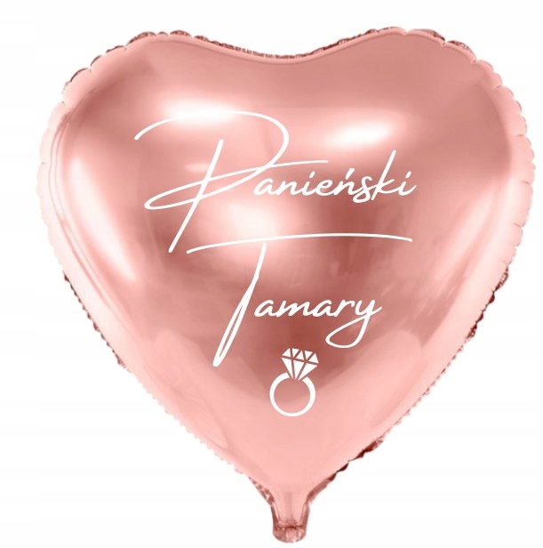 

Balon na Wieczór Panieński + Imię Młodej rose gold