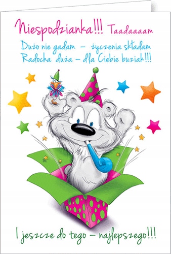 

Kartka pocztowa tradycyjna wesoła z kopert Happy14