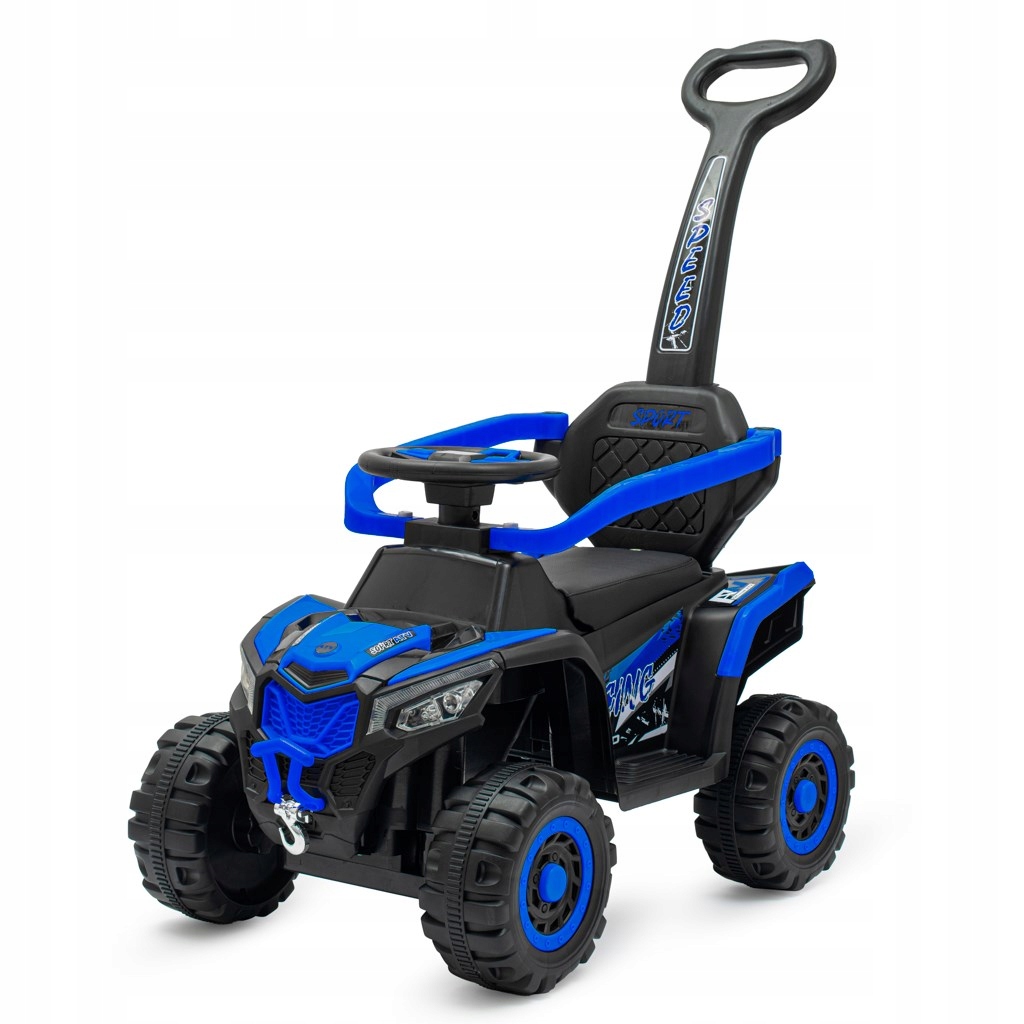 Baby mix elektryczny jeździk z rączką pchacz Quad Ruggy blue