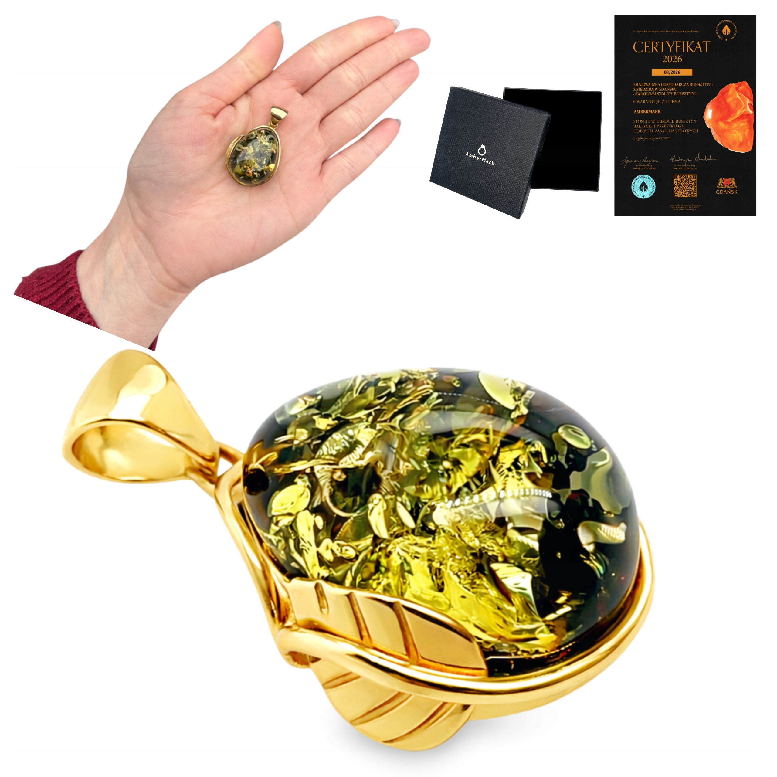 Stříbrný pozlacený přívěsek jantar velký stříbro 925 přívěsek s jantarem