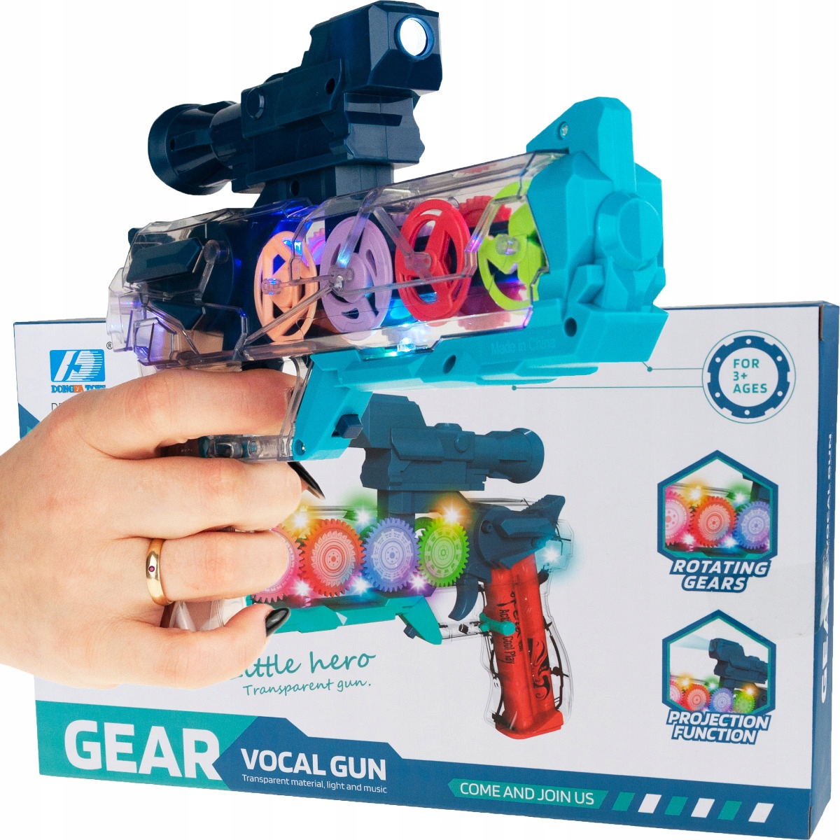 

Pistolet Gear Trybiki Zębatki Światło Dźwiękowy