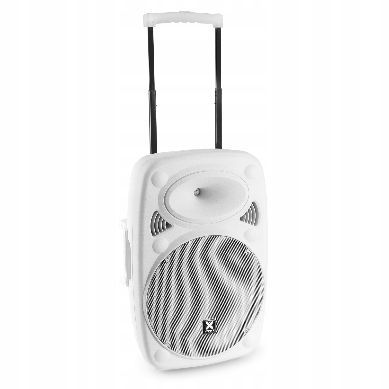 Kolumna aktywna Port 15'' biały 1000W 2x mikrofon UHF akumulator Kolor biały