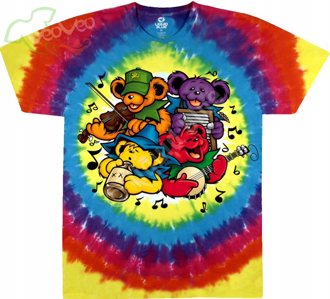 Grateful Dead Bear Jamboree Tričko Liquid Blue, velikost XL