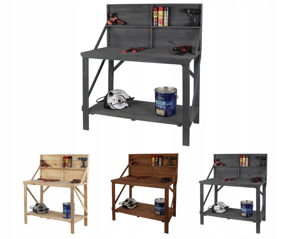 Dřevěný pracovní stůl, pracovní stůl, truhlářský stůl, pracovní deska 120 cm