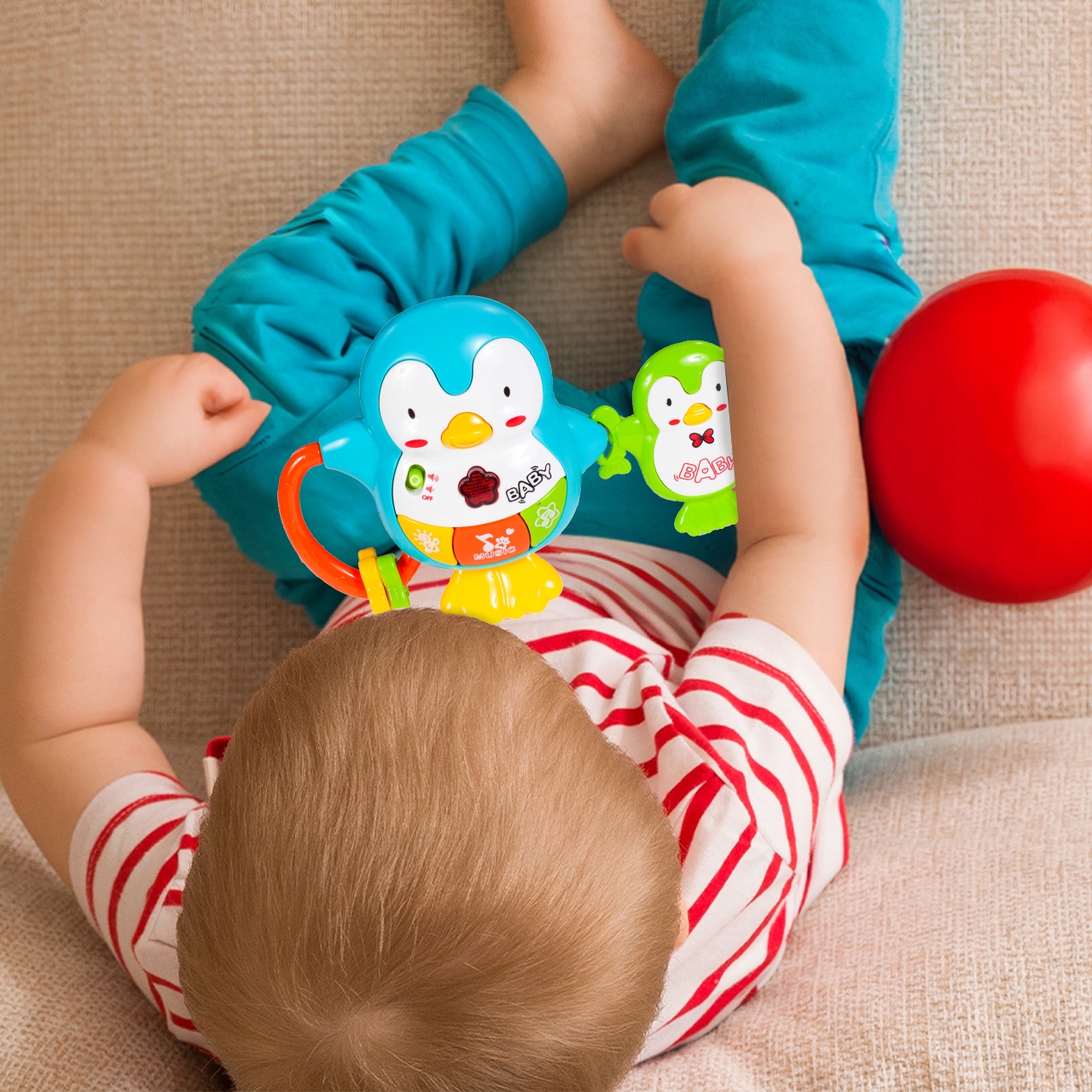 CSÖRGŐK INTERAKTÍV RÁGÓKA KICSIKNEK PINGVIN GYEREKEKNEK SZETT Mesehős/Mesecím nincs