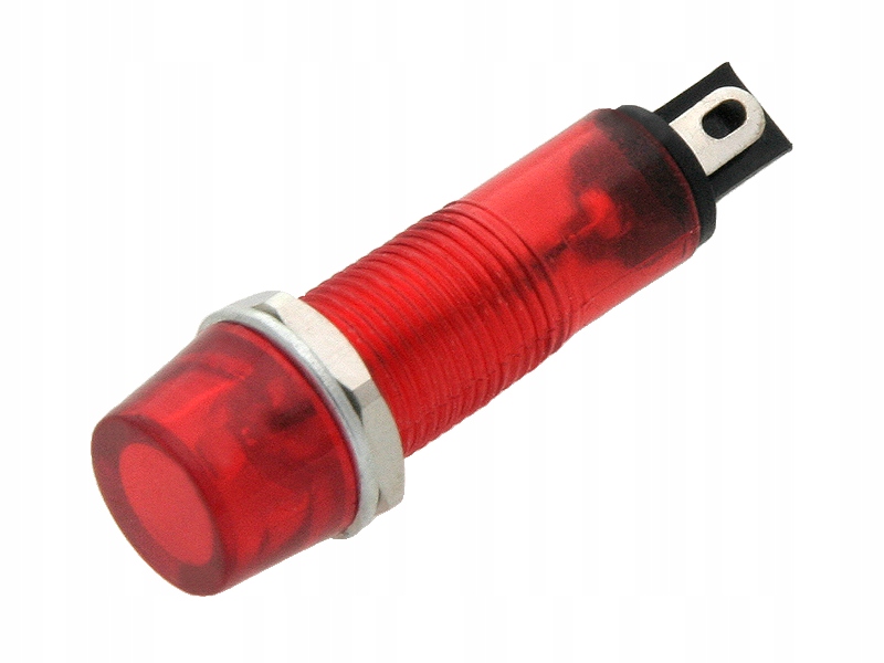 KONTROLKA DIODA CZERWONA 6MM 230V NEONOWA LAMPKA