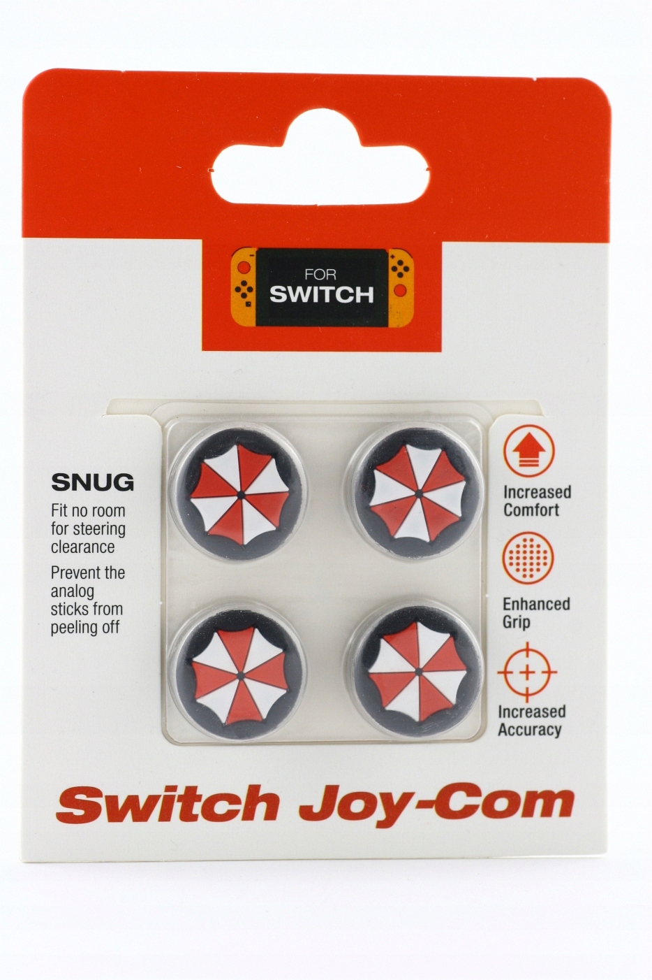 GUMKI NAKŁADKI NS SWITCH OLED LITE UMBRELLA CORPS Biało-Czerwone - 4 szt.