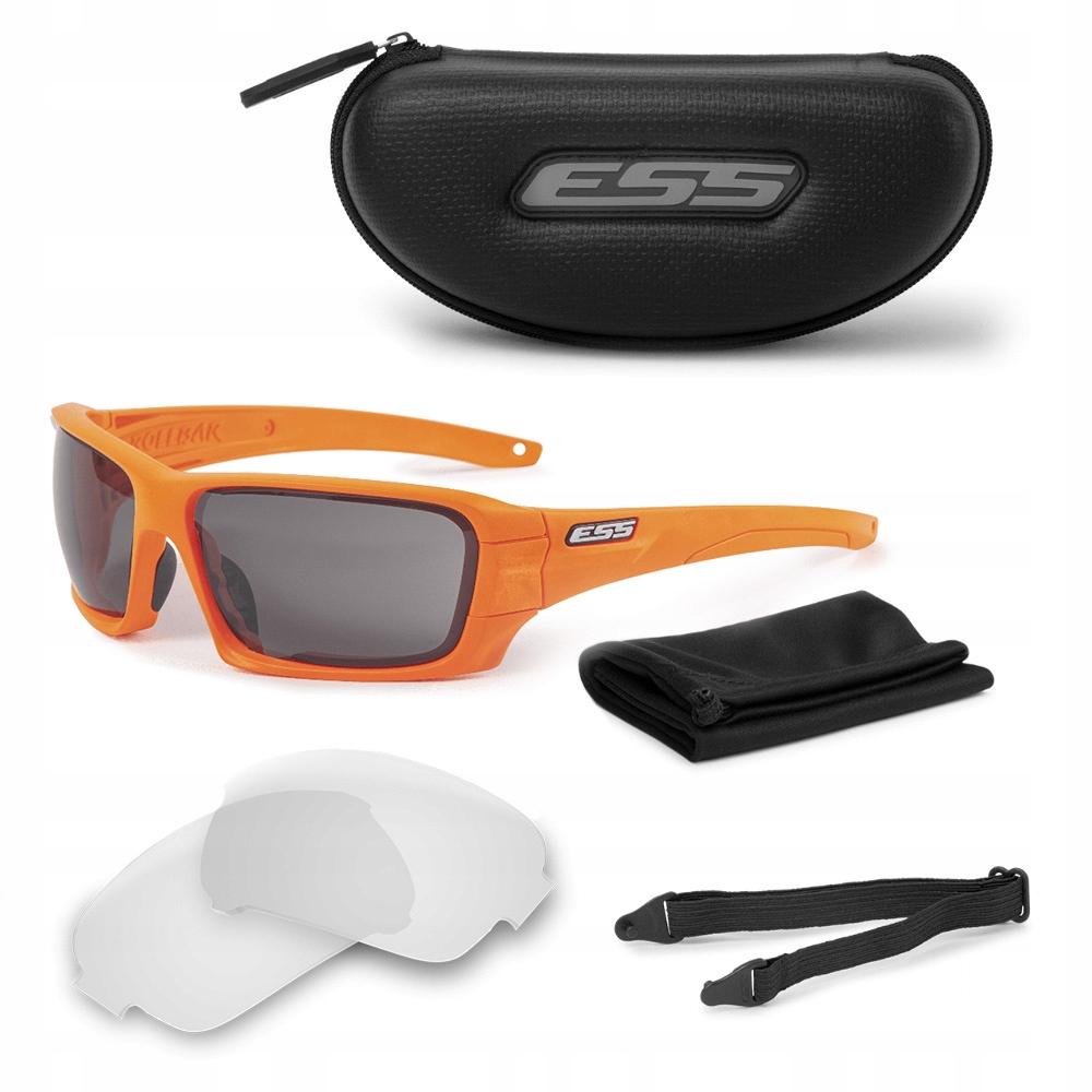 Ess Balistické brýle Rollbar Safety Orange Průhledné zatemněné