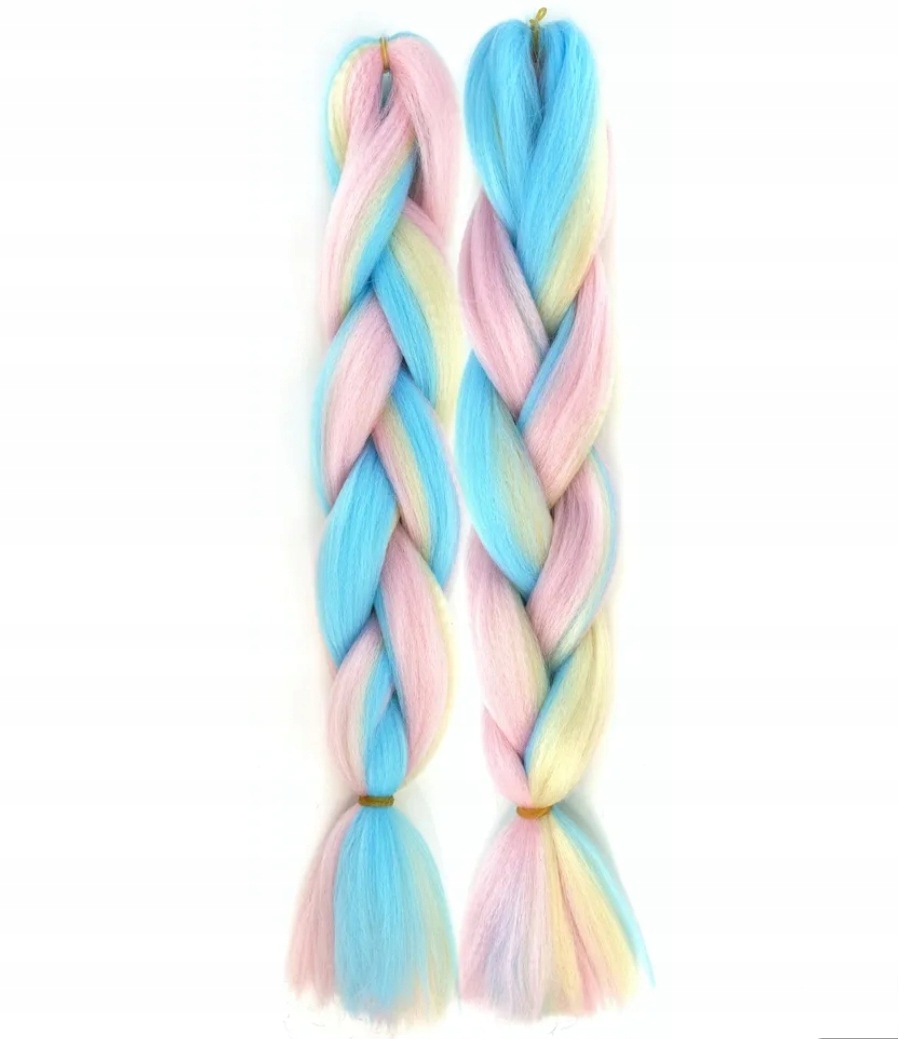 WŁOSY SYNTETYCZNE KOLOROWE WARKOCZYKI WZORY MC13