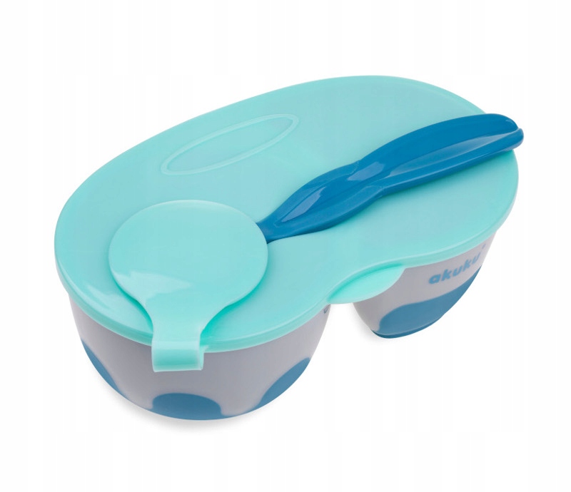 AKUKU MISECZKA DWUKOMOROWA ŁYŻECZKĄ TALERZYK 0303 Marka Akuku