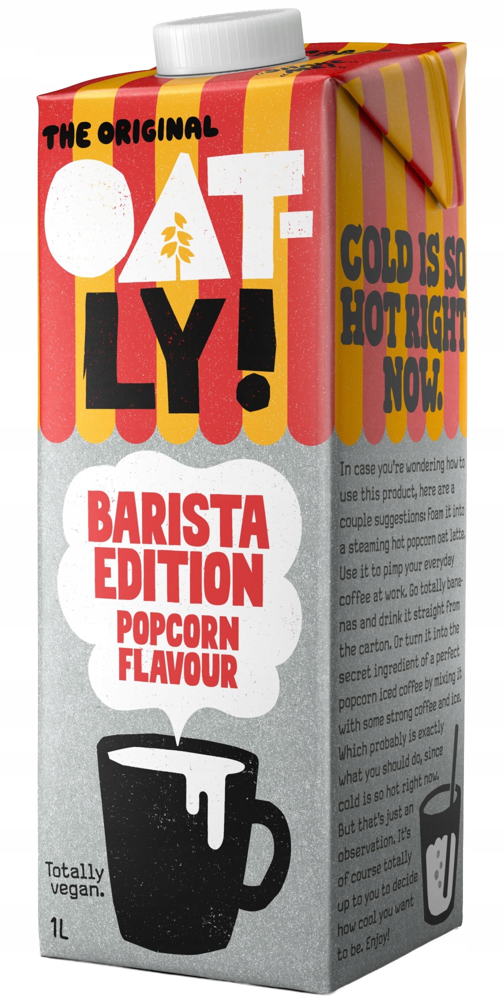 OATLY NAPÓJ OWSIANY BARISTA O SMAKU POPCORNU MLEKO ROŚLINNE Z WITAMINAMI