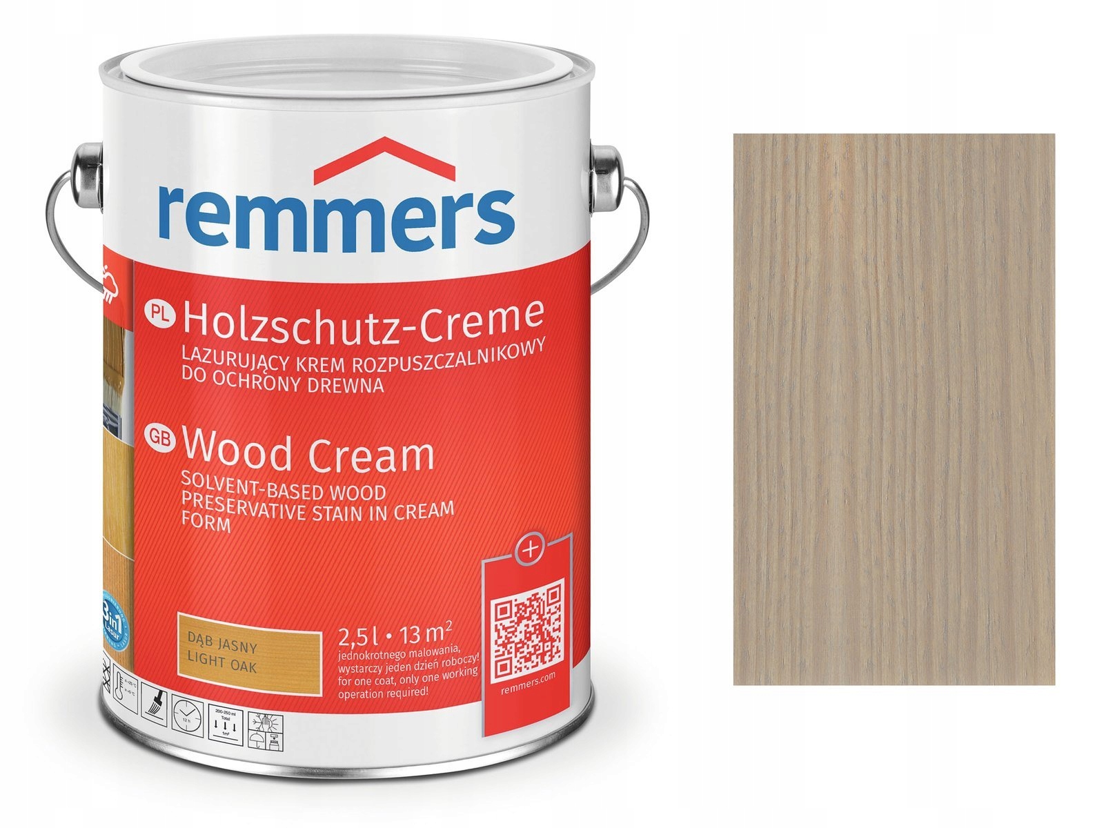 Holzschutz-Creme Remmers stříbrno-šedý 2722 5 L