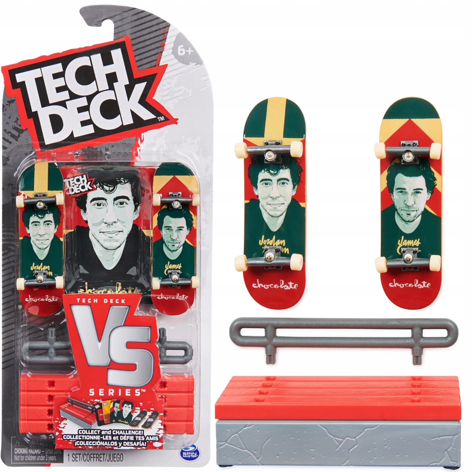 FINGERBOARD DESKOROLKA TECH DECK ZESTAW Z PRZESZKODĄ 2PAK CHOCOLATE GRIND