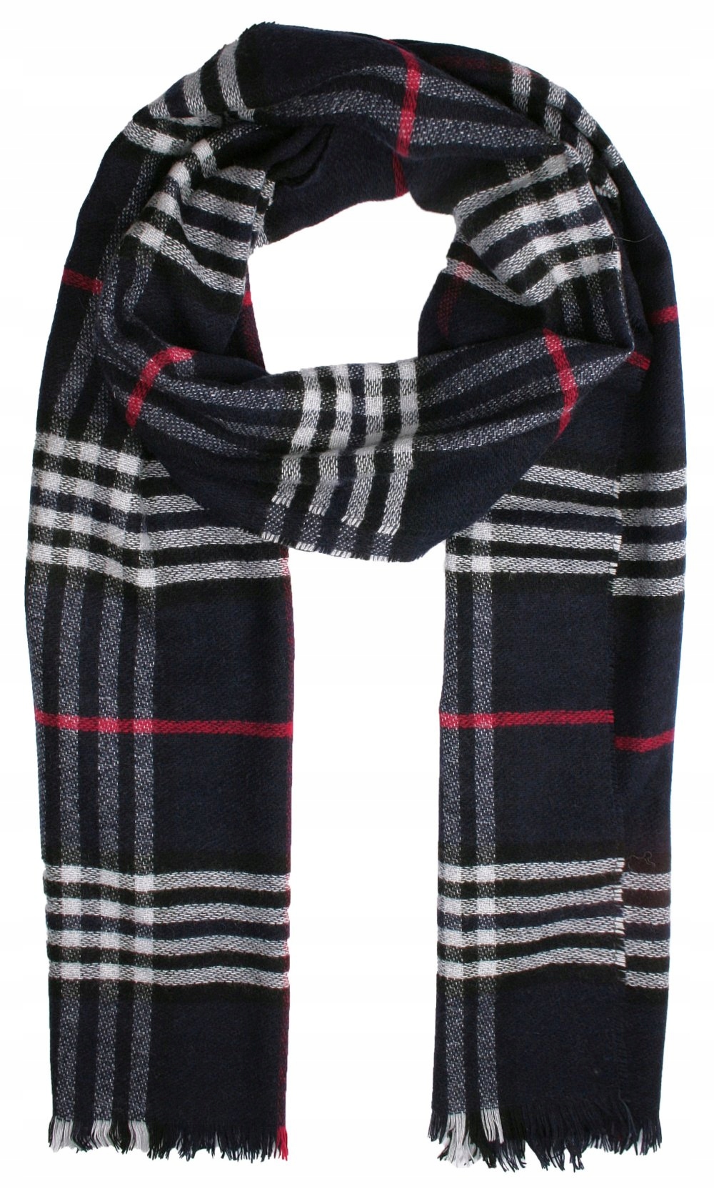 Tmavě modrý jemný šátek z kašmíru V.Fraas