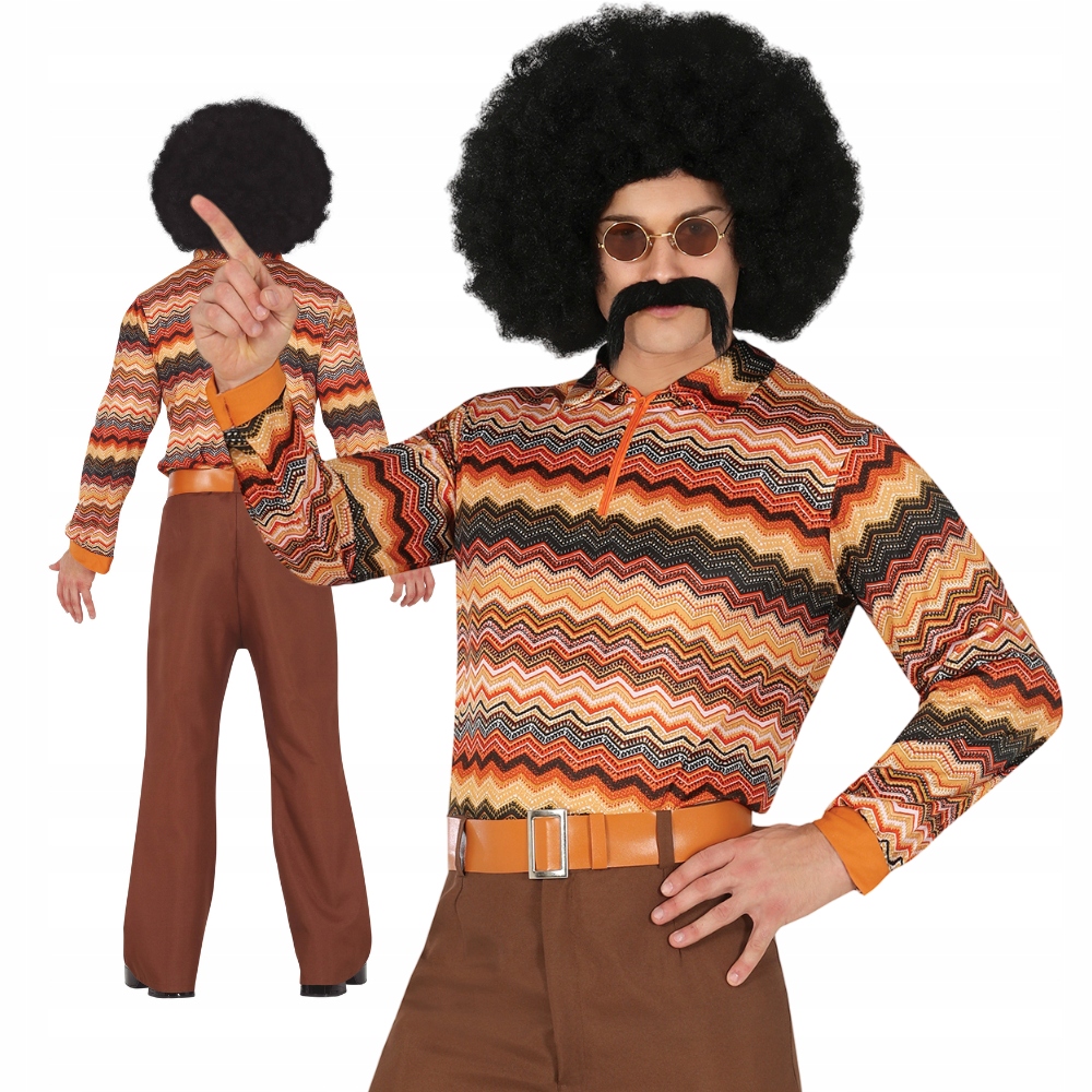 Kostým převlek pro dospělé 70. léta Retro Hipis Boogy Disco vel. S