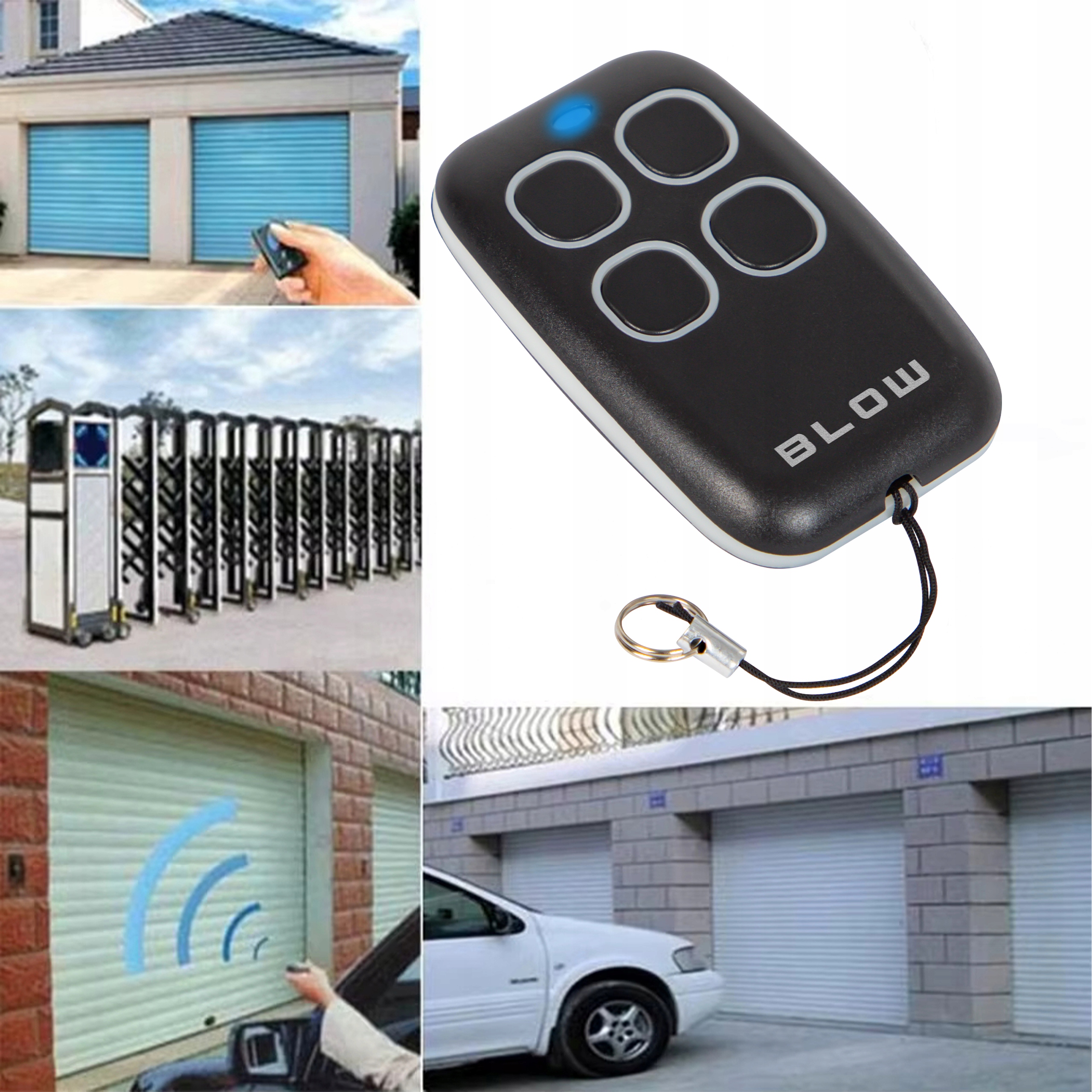 PILOT DO BRAMY UNIWERSALNY SAMOKOPIUJACY ALARM ROLET 433MHz 4 KANAŁOWY Częstotliwość 433 MHz