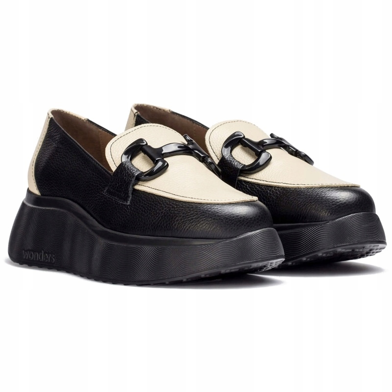 Dámské tenisky Wonders A-3604 Montreal Negro/cream černé Kůže VEL.37