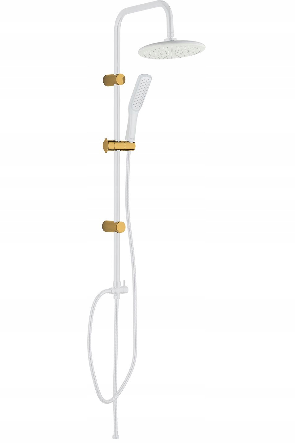 Sprchový Stĺp S Dažďovou Sprchou Biely Zlatý Kuchinox Komplet