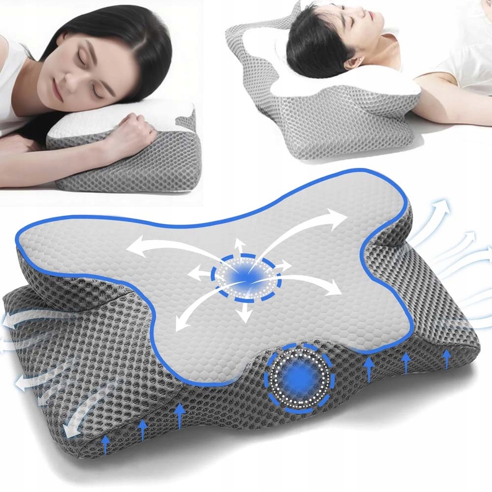 Ortopedický Polštář Na Spaní Na Boku A Břiše S Profilovanou Paměťovou Pěnou
