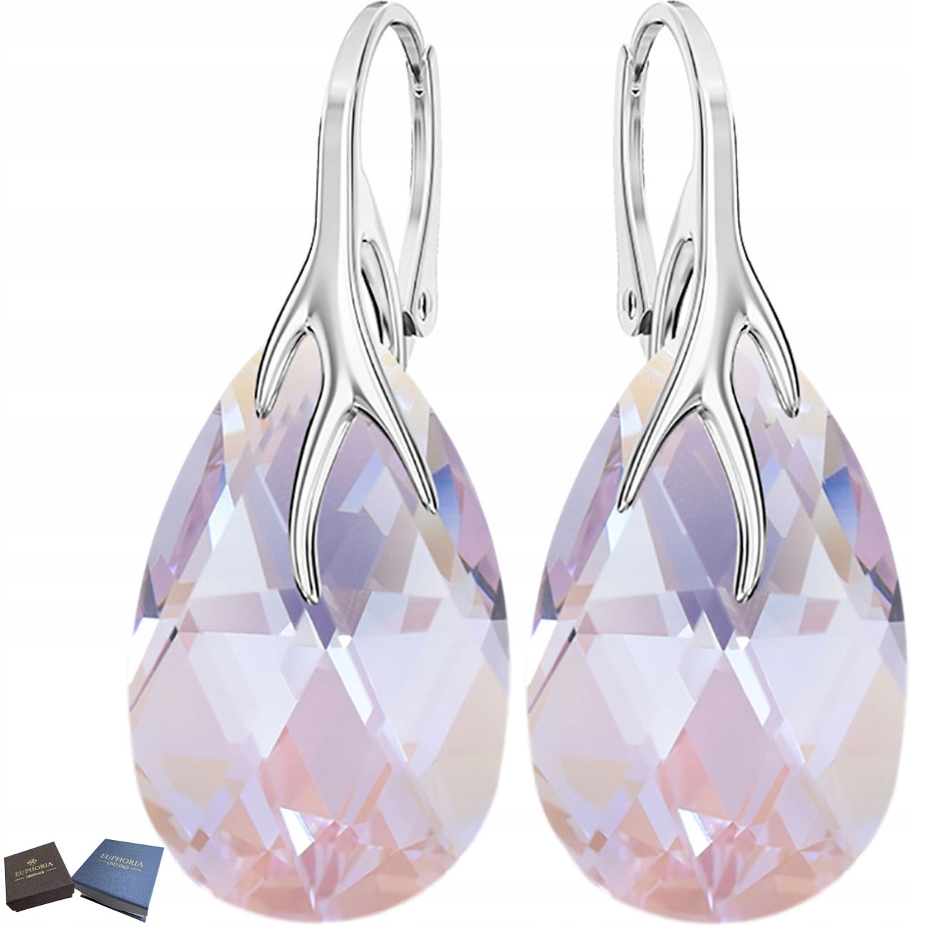 Stříbrné Náušnice 925 Závěsné Zirkony Stříbrné dámské šperky pro ženy