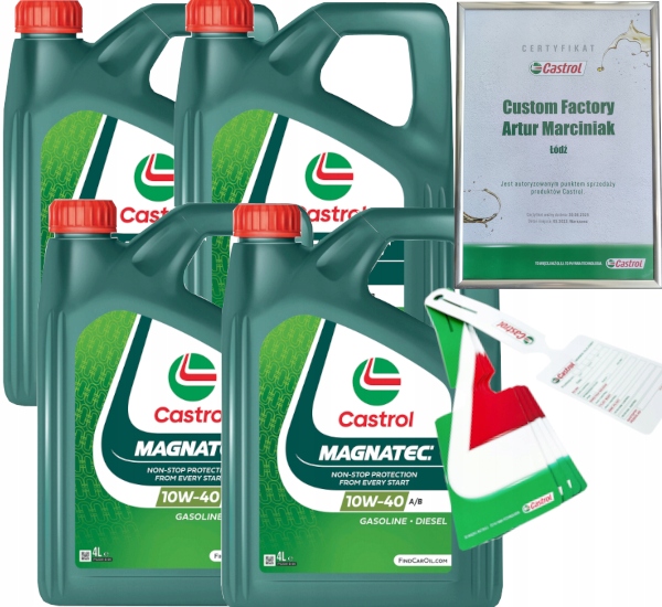 CASTROL MAGNATEC 10W40 A/B 16L VW 501 01 / 505 00 + ZAWIESZKA