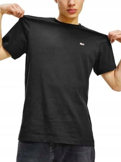 Tommy Jeans černé Regular Fit Pánské tričko, Velikost XXL