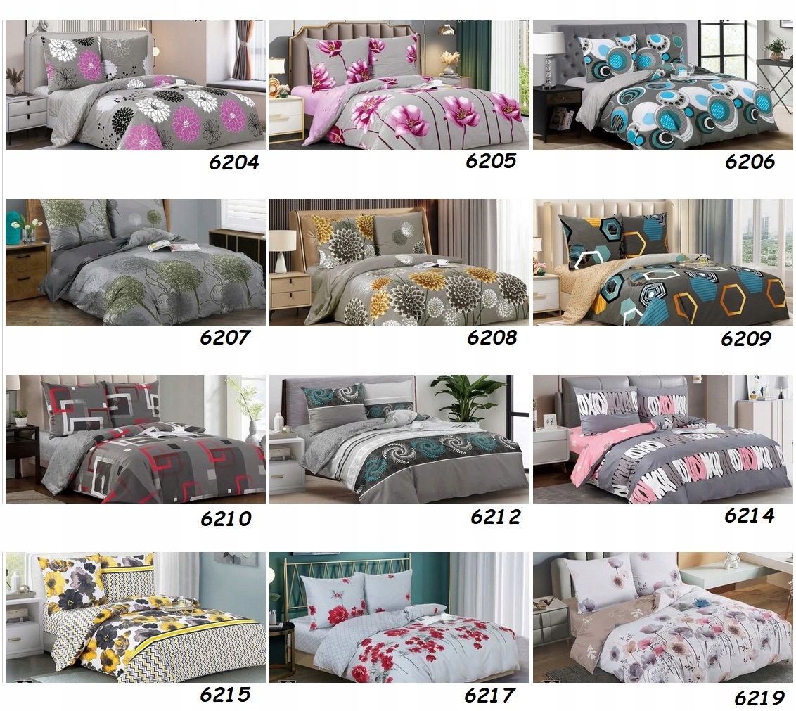 KOMPLET POŚCIELI 200X220 ELWAY Wysokiej jakości bawełna Szerokość poszewki na kołdrę 200 cm