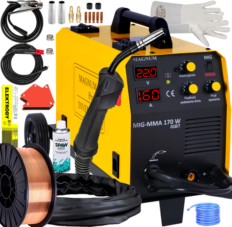 SPAWARKA MIGOMAT MAGNUM MIG MAG MMA 170W IGBT 230V