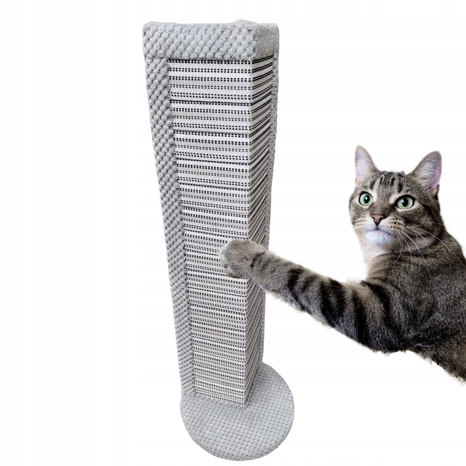 Drapak dla kota Makspol nr.25 Roguś stojący Narożny 60cm Jasnoszary