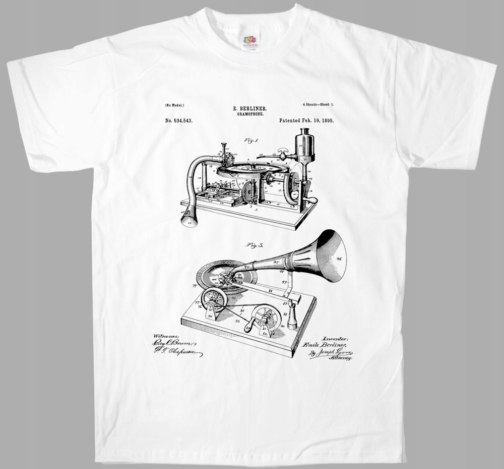 

Gramofon adapter record player koszulka t-shirt