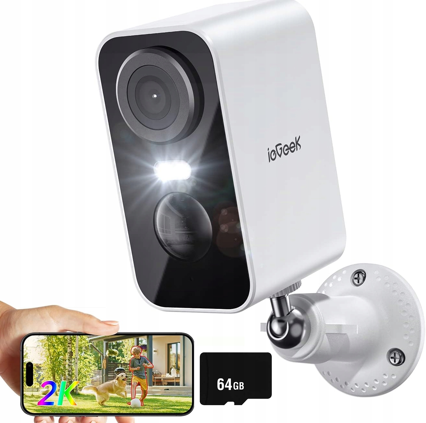 Kamera Na Baterie Bezdrátová Ip Wifi 3MPX Oboustranné Audio 64GB Slot Sd