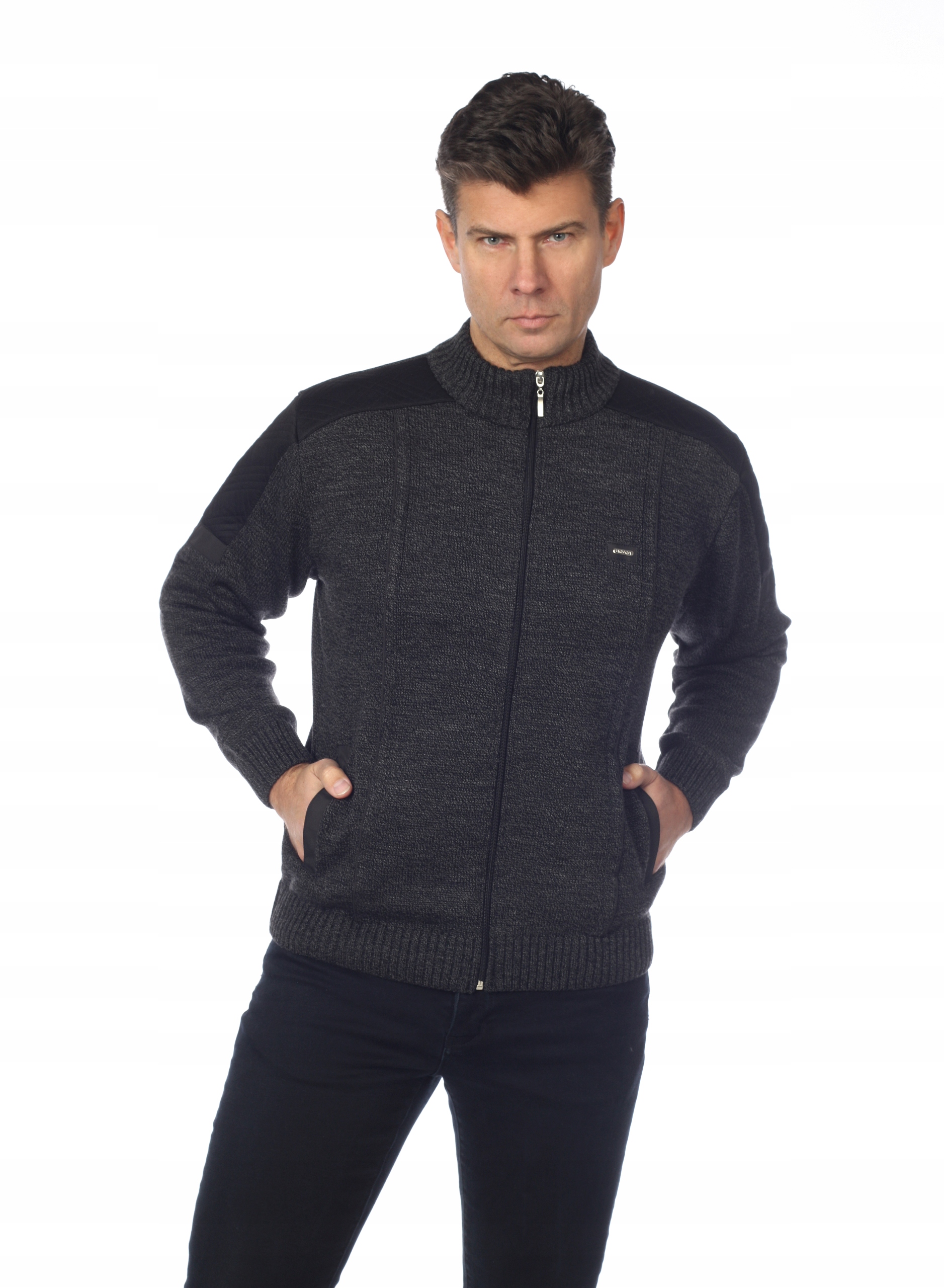 Sweter męski rozpinany GRAFIT PRODUKT POLSKI XL