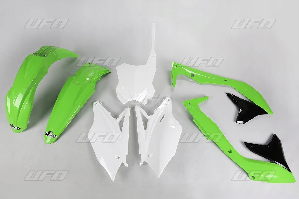 Ufo Sada Plastov Kawasaki Kxf 450 '16-'17 Farba (zelená/biela/čierna)