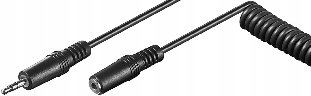 

Kabel spiralny przedłużacz do słuchawek 3,5mm 5m
