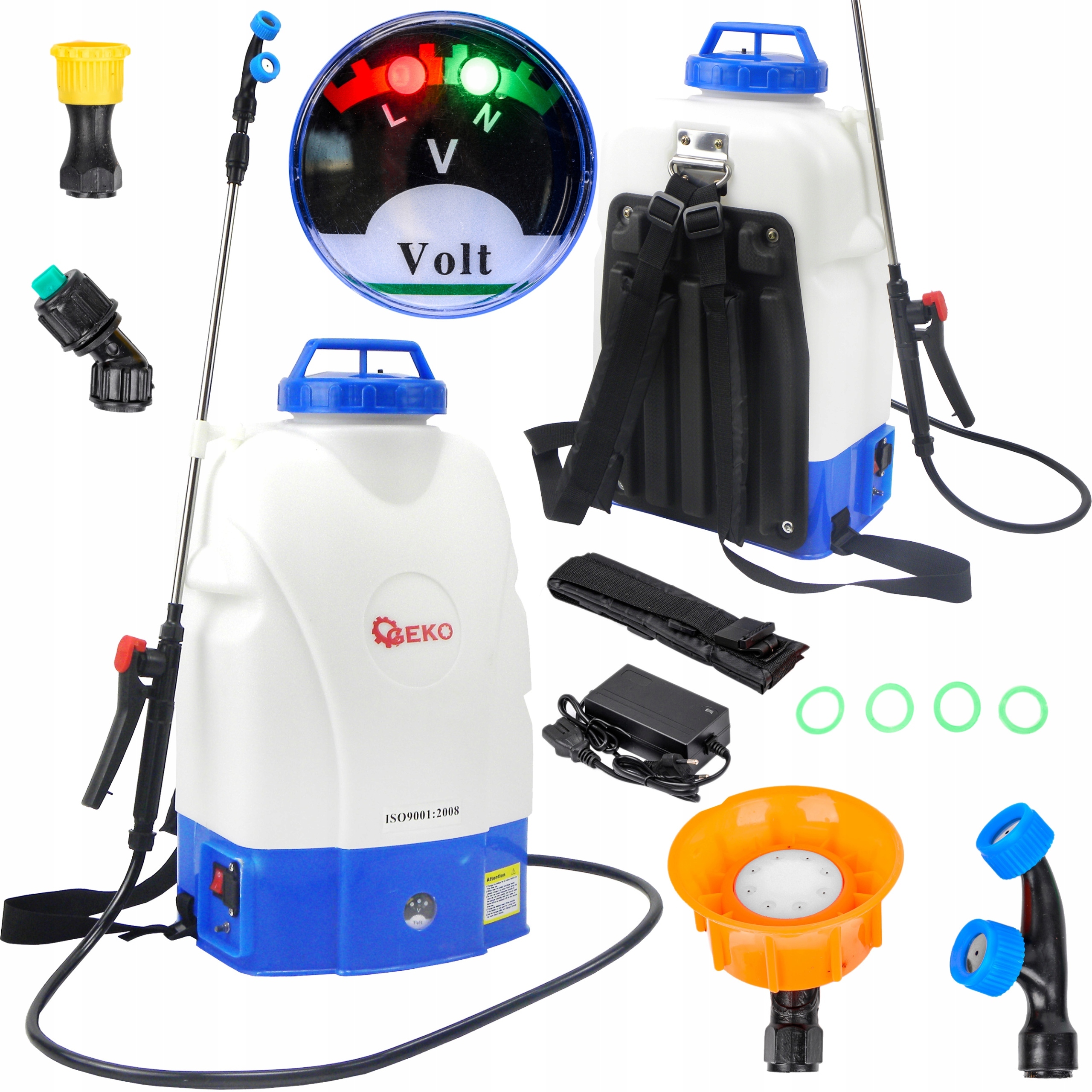 Opryskiwacz Akumulatorowy Ciśnieniowy Plecakowy Elektryczny 4 Dysze 20L